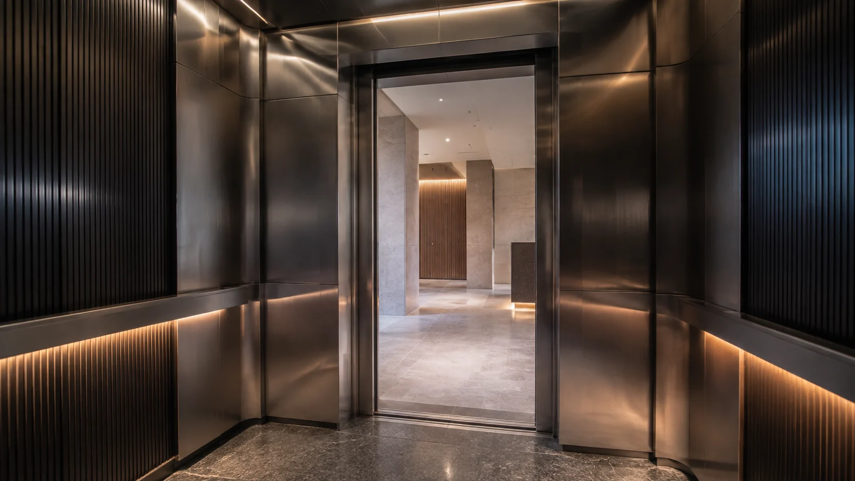 Premium passenger elevator interior
